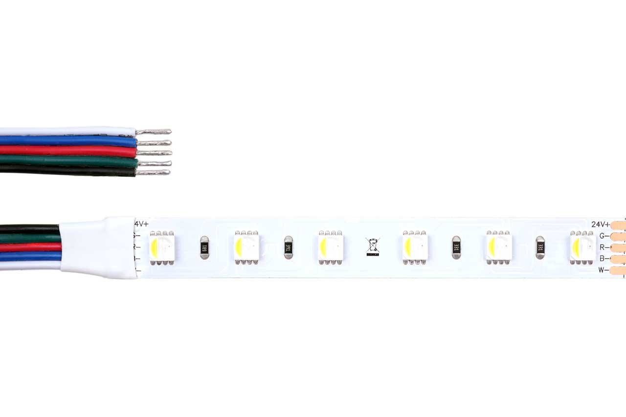 RGBW-Streifen zur Treppenbeleuchtung in Farbe