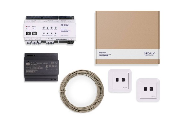 Komplettset zur automatischen LED-Treppenbeleuchtung mit dem LED-Steuergerät Professional von SEQUA