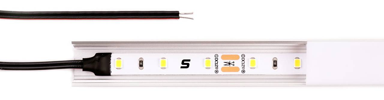 LED-Streifen mit Aluminiumprofil zur Treppenbeleuchtung
