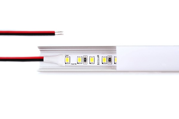 Complete set: SEQUA LED strips (120 LEDs/m) with aluminium profile