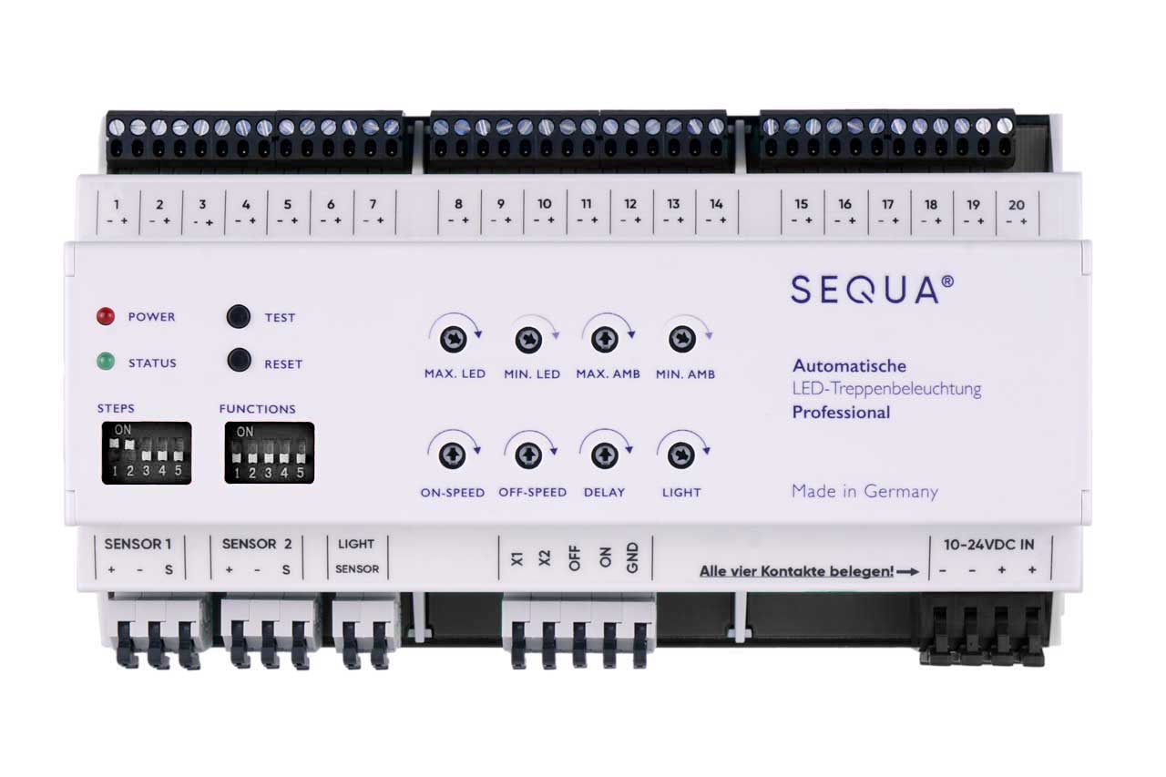 SEQUA LED-Steuergeät Professional zur automatischen, sensorgesteuerten LED-Treppenbeleuchtung